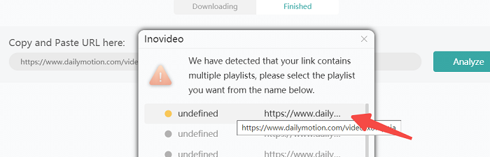 Download Playlist from Dailymotion