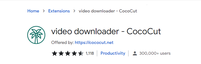CoCoCut Video Downloader for Chrome