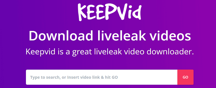 Keepvid Homepage