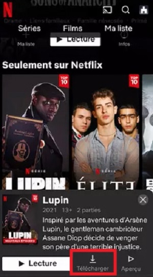 Télécharger gratuitement des films Netflix sur smartphone