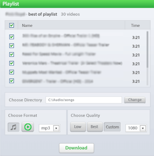 youtube to mp3 playlist download online